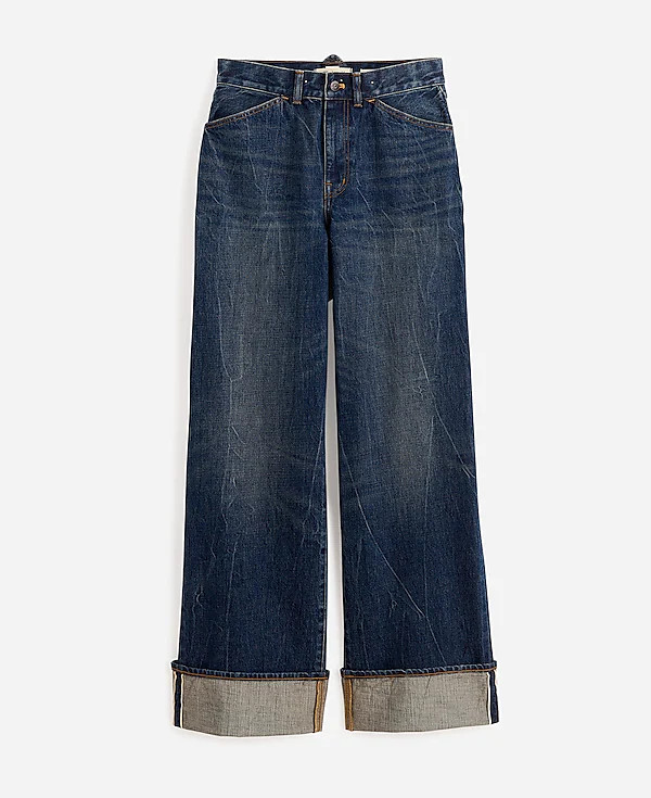 Madewell x Kaihara Denim Superwide-Leg Jeans in Karney Wash | Madewell