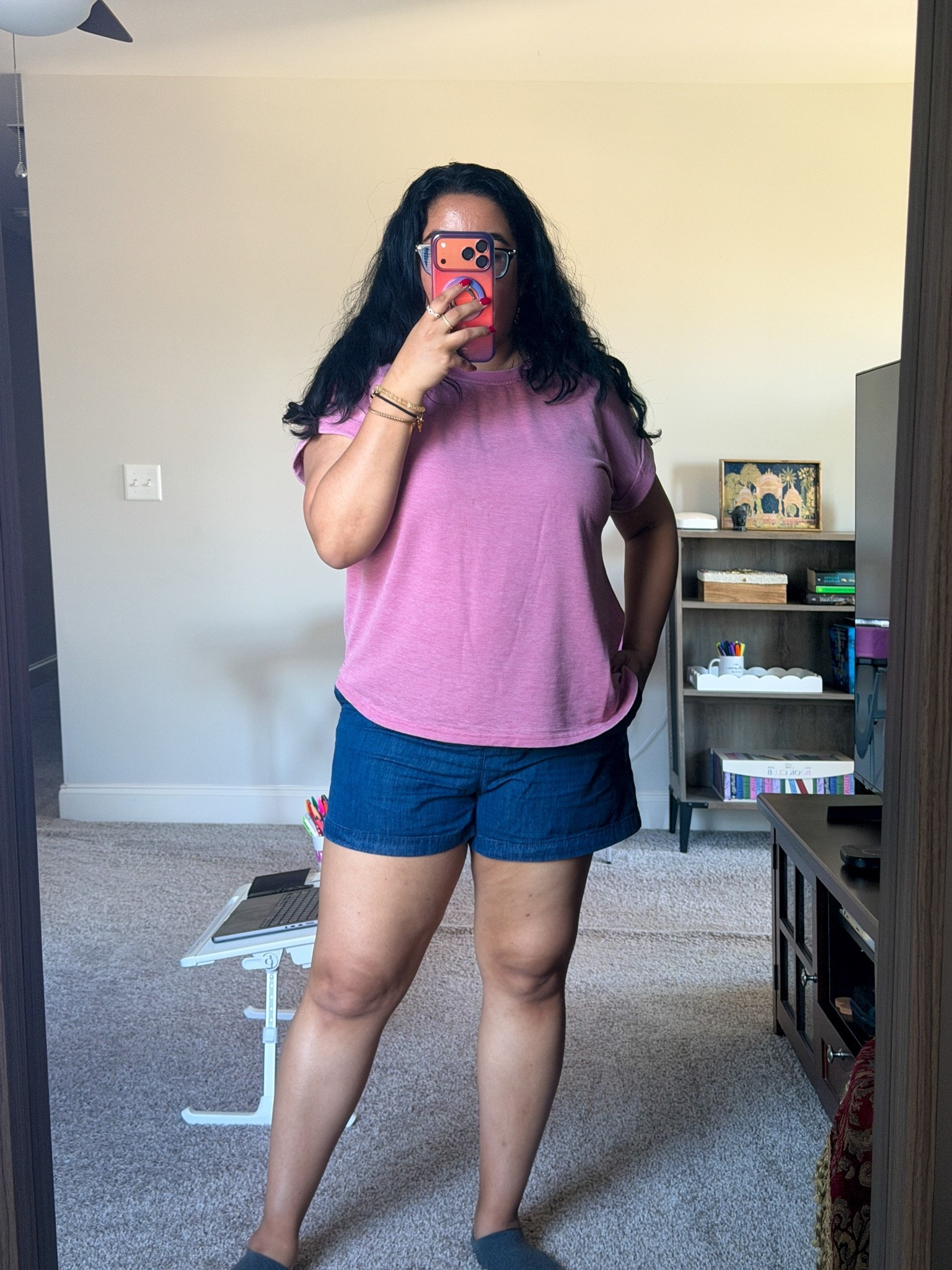 finding denim shorts that are flattering, comfortable, AND midsize-friendly is sometimes a struggle, but these ones hit the jackpot. they're 100% lightweight cotton with a flexible drawstring waist. I went with the XL for a little extra room. definitely a summer staple.

#LTKgrwm #LTKdayinmylife #LTKMidsize