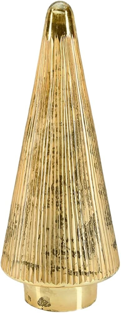 Serene Spaces Living Gold Glass Christmas Tree, Decorative Xmas Tree Sculpture, Holiday Decoratio... | Amazon (US)