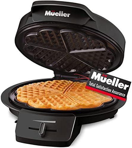 Mueller Heart Waffle Maker, 5 Belgian Waffle Iron, Adjustable Browning Control, Cool Touch Handle, C | Amazon (US)