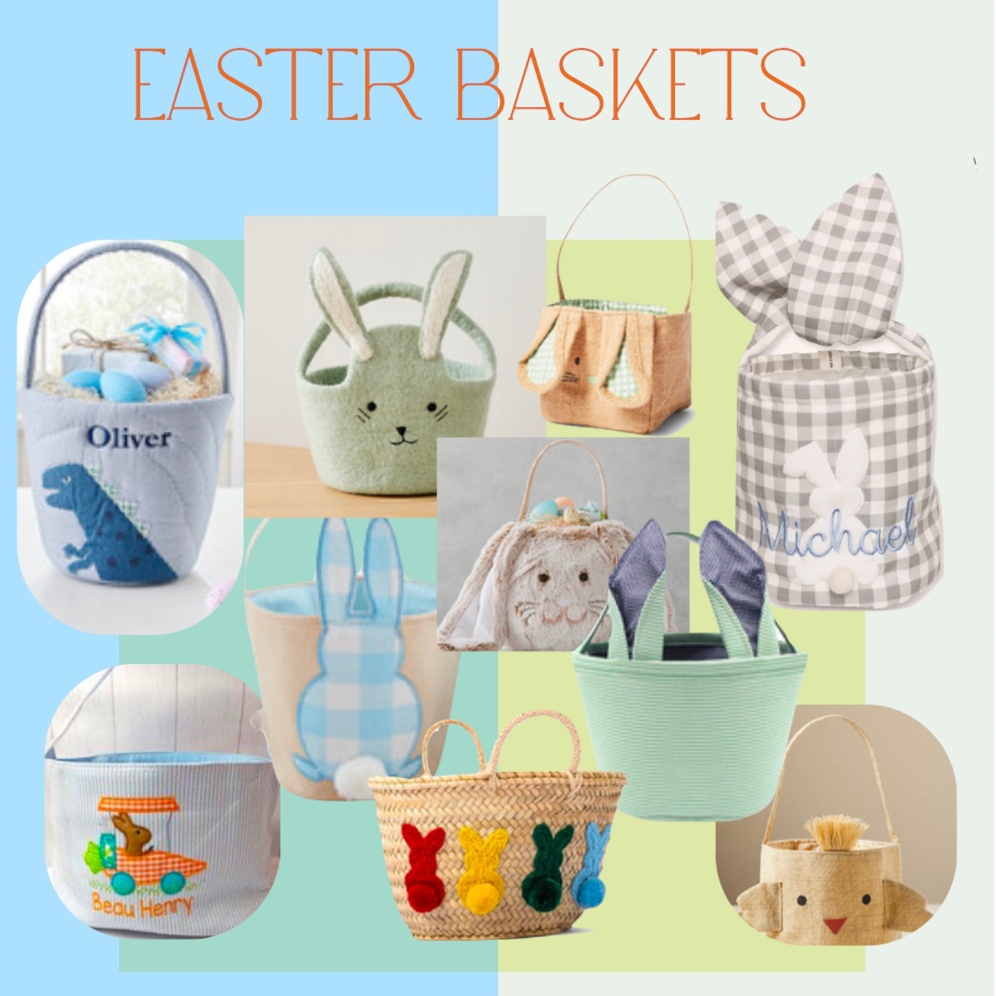 Easter baskets for the whole family.


#easter #easterbaskets #kids #spring

#LTKSeasonal #LTKfamily #LTKkids