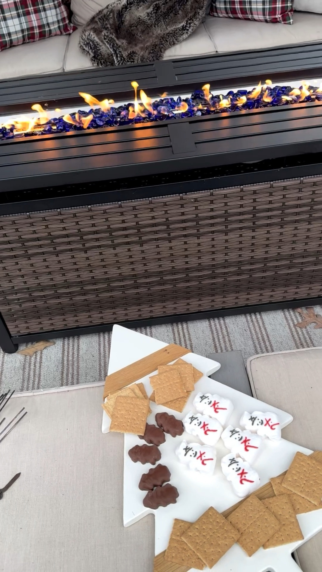 Gas fire pit table is a winter patio must! So cozy snd easy to use ! Perfect for s’mores ! 

#LTKGiftGuide #LTKvlog #LTKHoliday