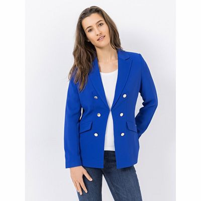EVA LUTZ Blazer Zierknöpfe Pattentaschen figurbetont | QVC DE