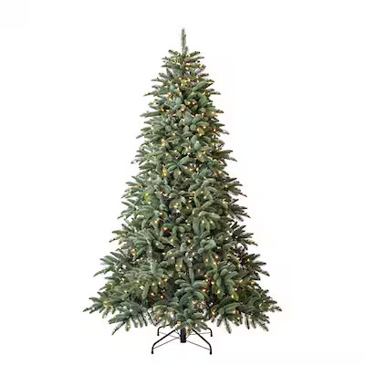 Tree Classics by Balsam Hill Deluxe Noble Fir 7-ft Fir Pre-lit Artificial Christmas Tree with Whi... | Lowe's