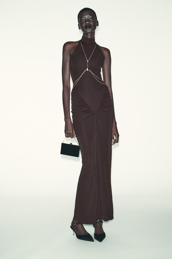 CHAIN HALTER DRESS | Zara US