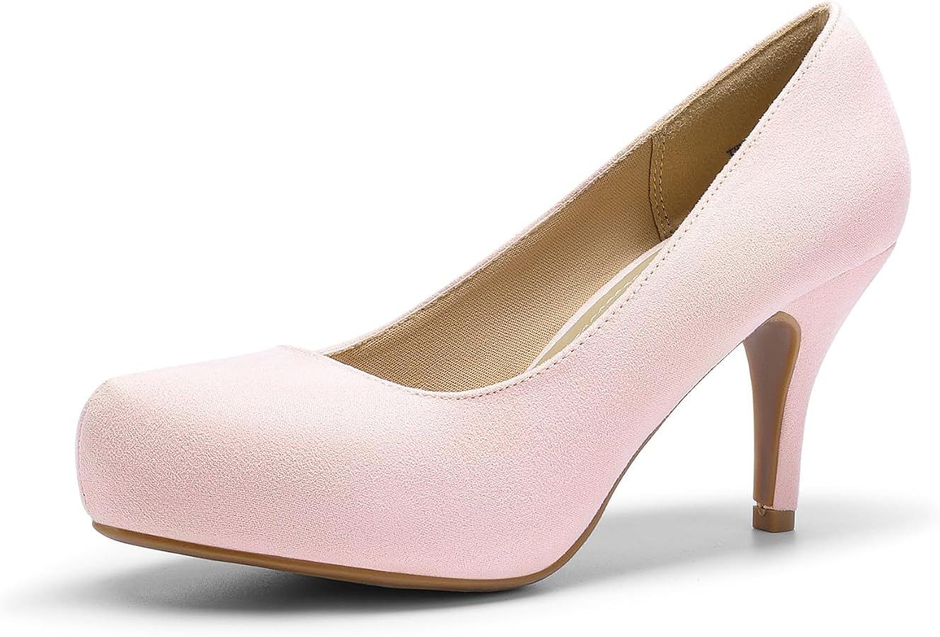 DREAM PAIRS Tiffany Women's Classic Elegant Versatile Low Stiletto Heel Dress Platform Pumps Shoe... | Amazon (US)