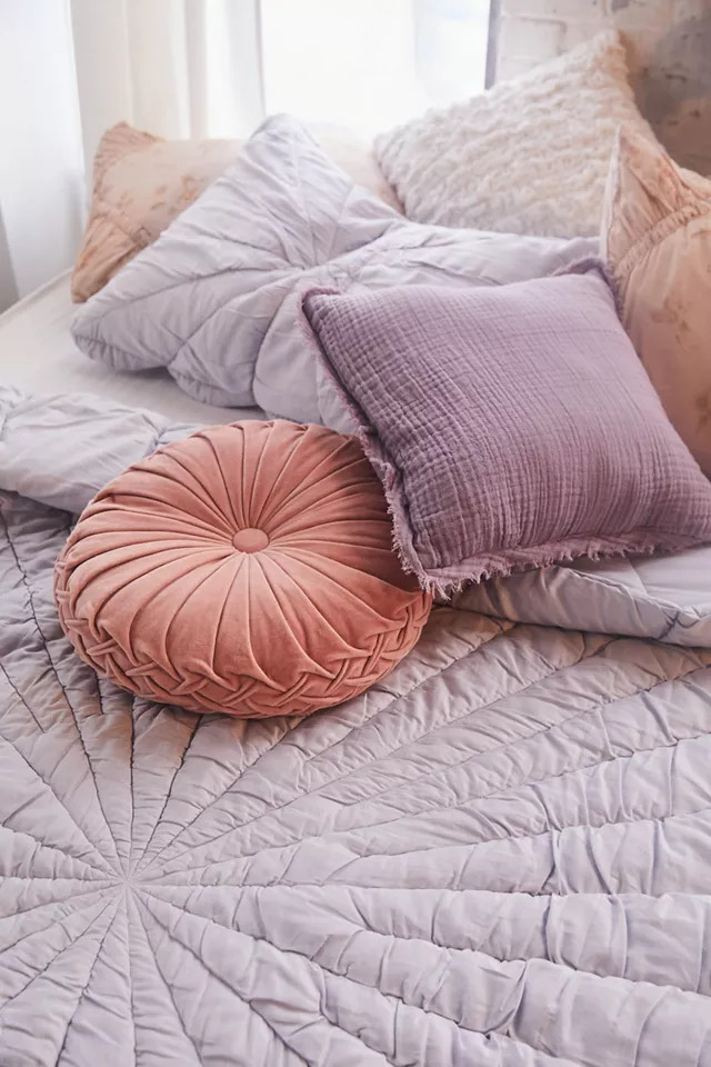 Round Pintuck Pillow | Urban Outfitters (US and RoW)