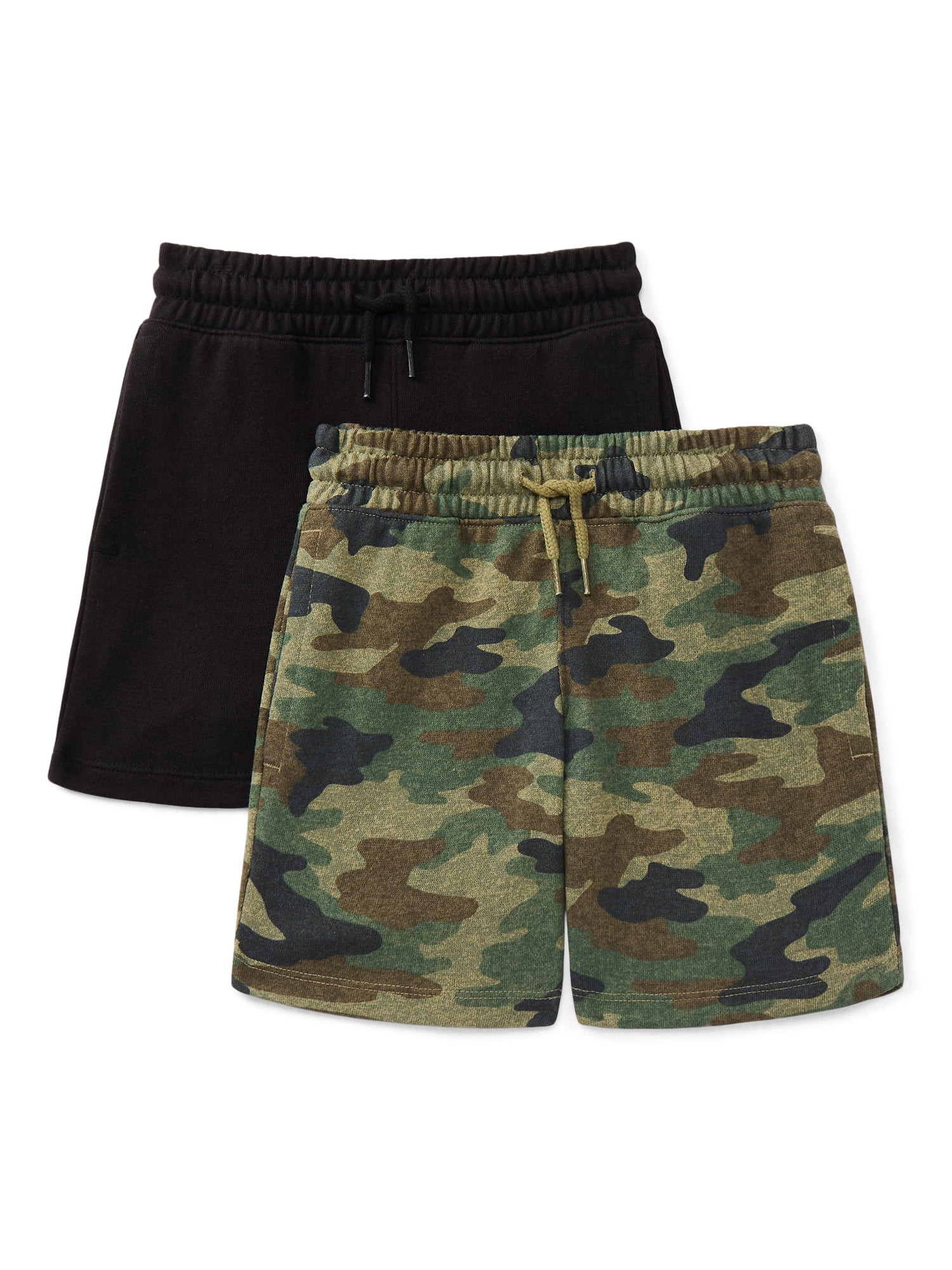 Wonder Nation Boys Knit Shorts, 2-Pack, Sizes 4-18 & Husky | Walmart (US)