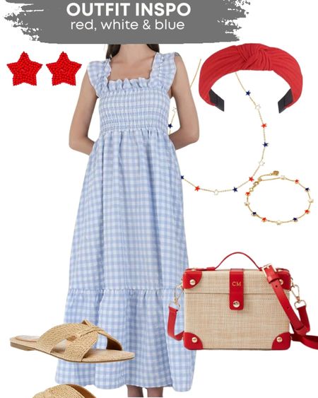 Red, white and blue outfit inspo with this gingham dress (I’m wearing a size small).

#LTKFindsUnder100 #LTKStyleTip #LTKSeasonal