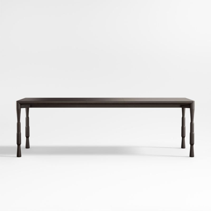 Norin 75"-95" Ebonized Oak Wood Extendable Dining Table + Reviews | Crate & Barrel | Crate & Barrel