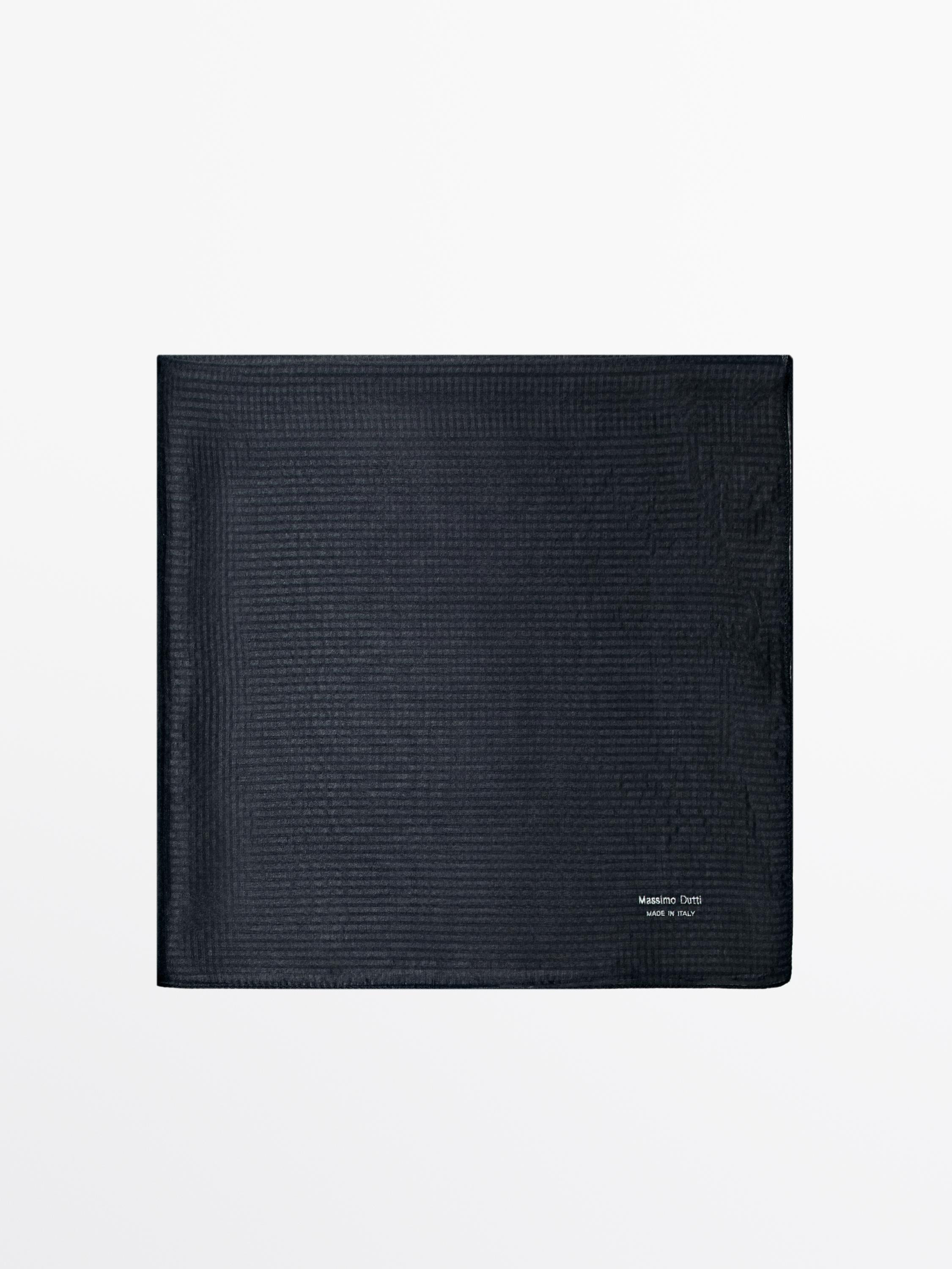 Silk check texture scarf £39.95 | Massimo Dutti UK