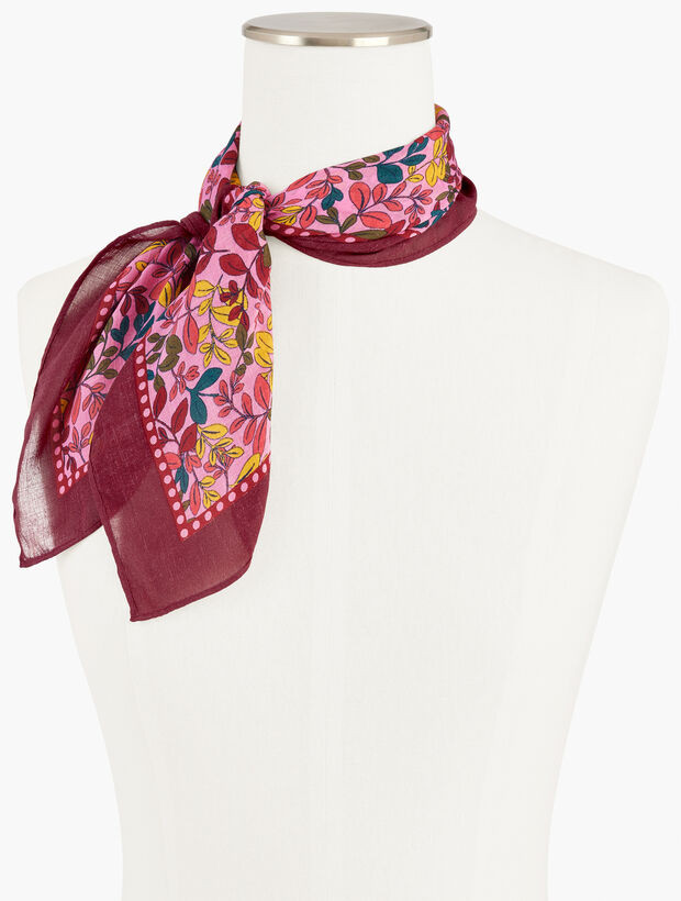 Gathered Leaves Square Scarf | Talbots