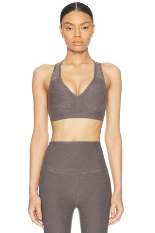 Beyond Yoga Spacedye Lift Your Spirits Sports Bra in Grey | FWRD 