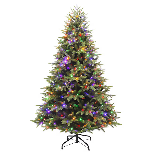 Holiday Living 7.5-ft Parque Pre-lit Artificial Christmas Tree with Color Changing LED Lights | Lowe's