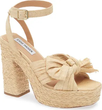 Steve Madden Romey Raffia Platform Ankle Strap Sandal (Women) | Nordstromrack | Nordstrom Rack