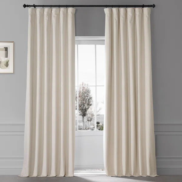 Niemeyer Extra Wide Plush Velvet Curtains for Bedroom - Blackout Curtains for Living Room Window ... | Wayfair North America
