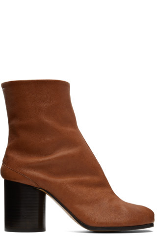 Maison Margiela - Brown Camel Tabi Boots | SSENSE