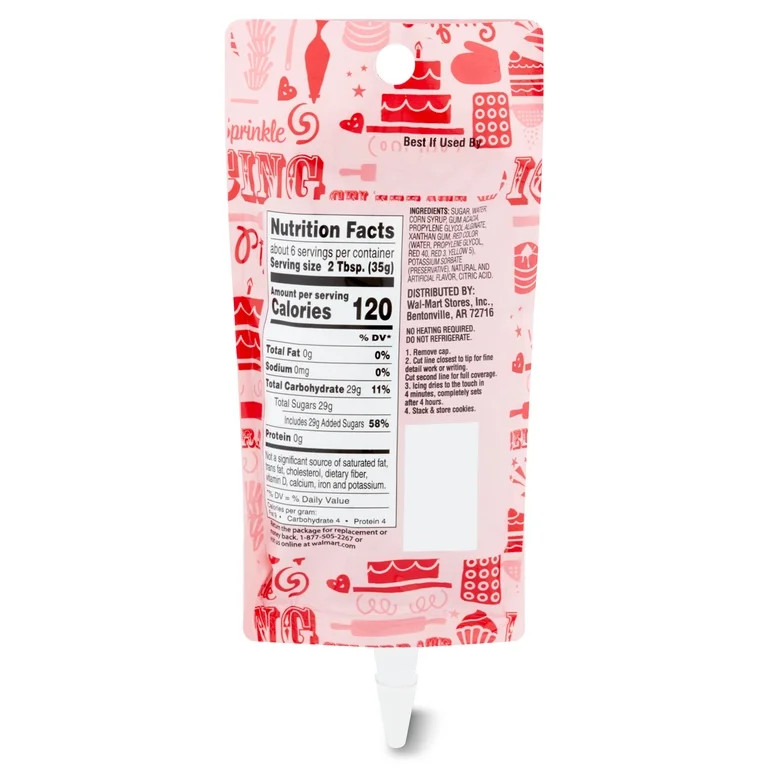 Great Value Cookie Icing, Red, 7 oz | Walmart (US)