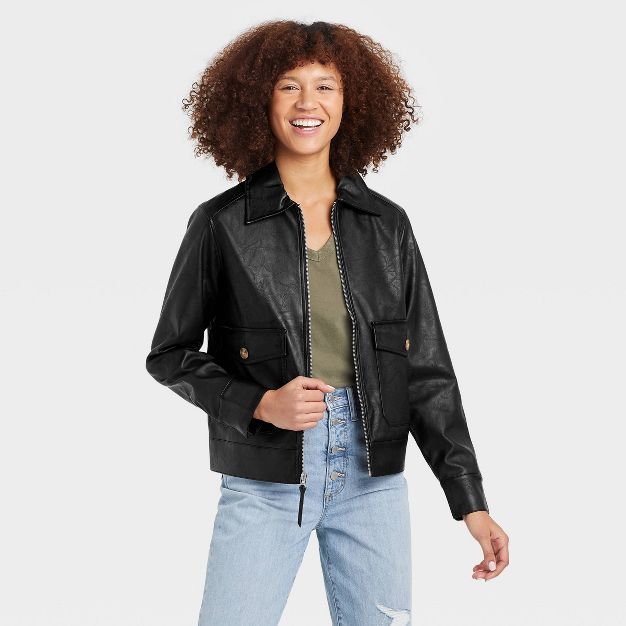 Women's Faux Leather Jacket - Universal Thread™ | Target