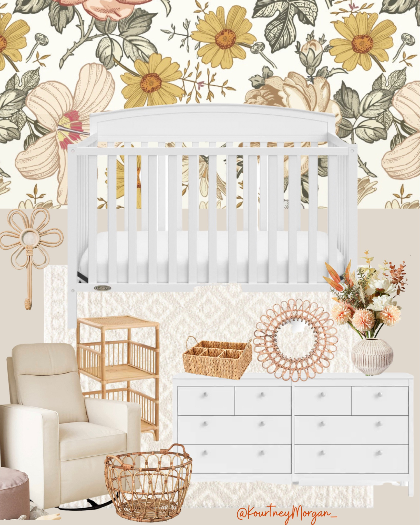 Boho floral baby girl nursery 💕🌸

#LTKbump #LTKkids #LTKbaby