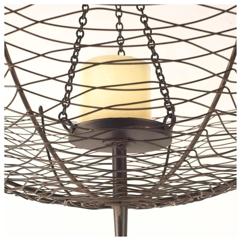 Pemberly Row Large Black Metal Umbrella Candle Holder Lantern | Walmart (US)
