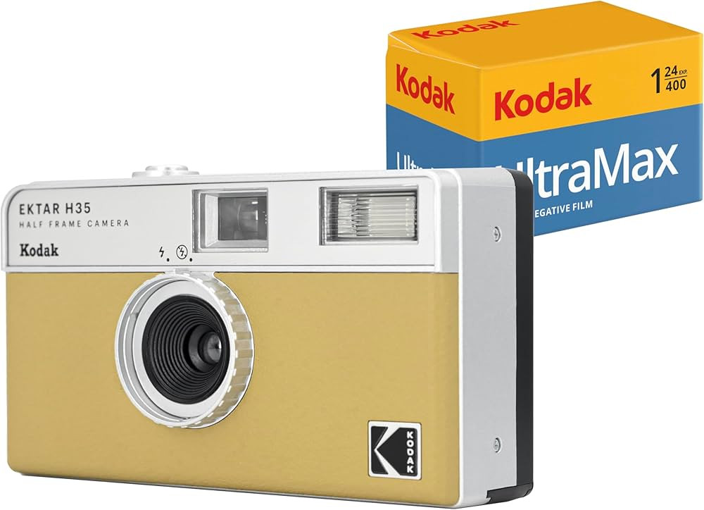 Amazon.com : KODAK EKTAR H35 Half Frame Film Camera (Sand) Bundle with Kodak Ultramax 400/24EXP 3... | Amazon (US)