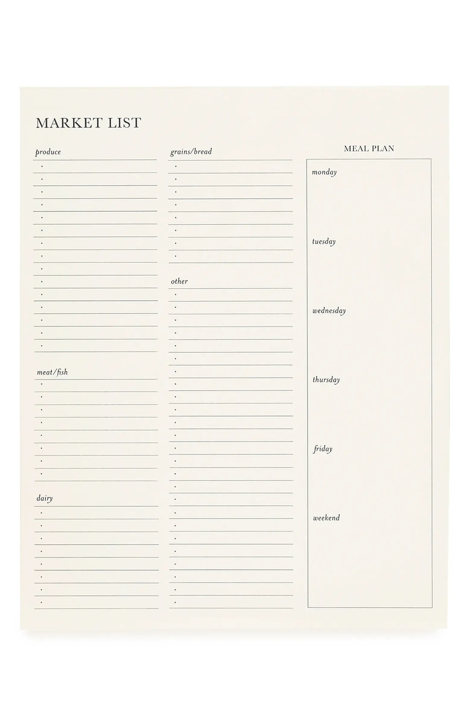 Market List Pad | Nordstrom