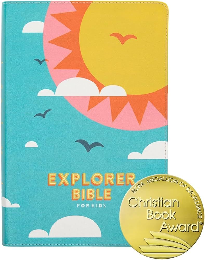 CSB Explorer Bible for Kids, Hello Sunshine LeatherTouch, Red Letter, Full-Color Design, Photos, ... | Amazon (US)