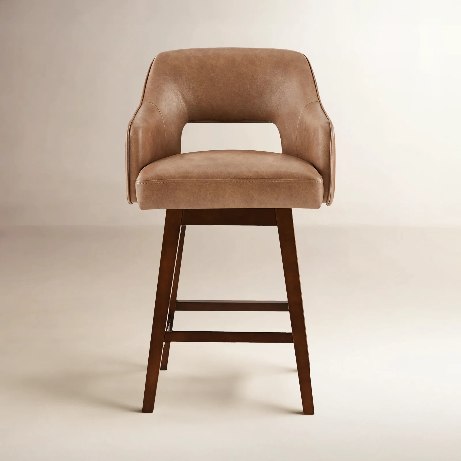 Lainey Leather Bar Stool | Birch Lane