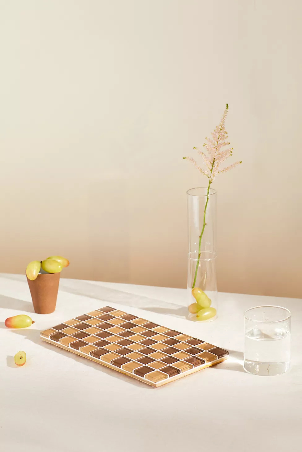 Subtle Art Studios Checkered Glass Tile Tray | Urban Outfitters (US and RoW)