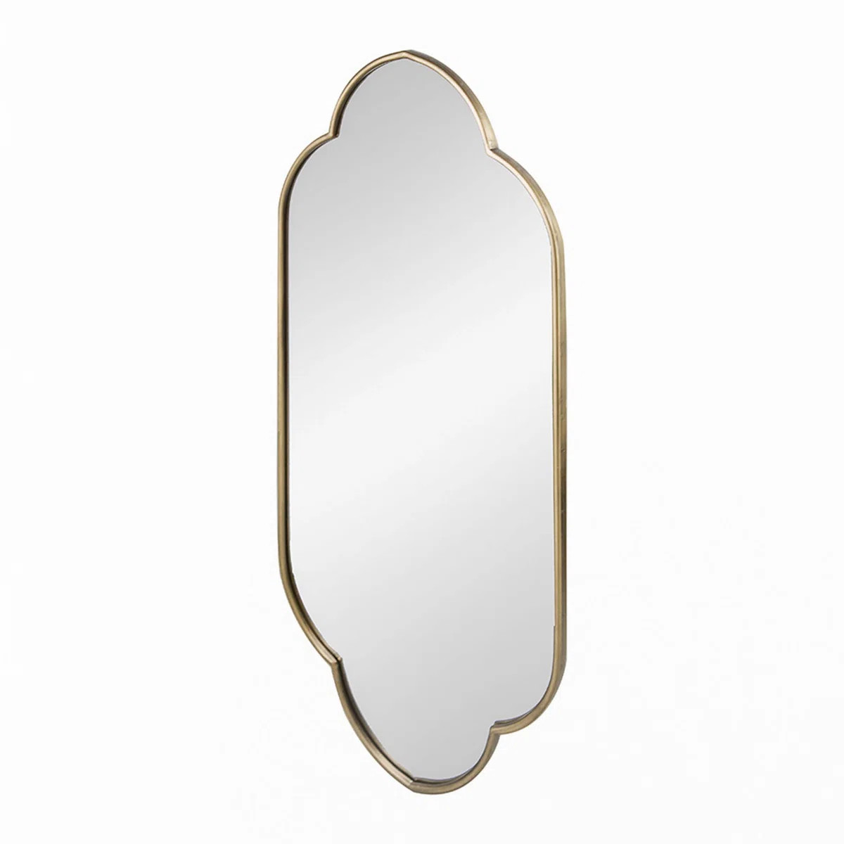 Champagne Gold Decorative Wall Mirror With Notched Edges | Wayfair North America