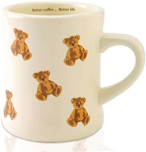 Charming Teddy Bear Coffee Mug - Adorable Gift for Kids and Adults - Cute Ceramic Cup for Home, O... | Amazon (US)