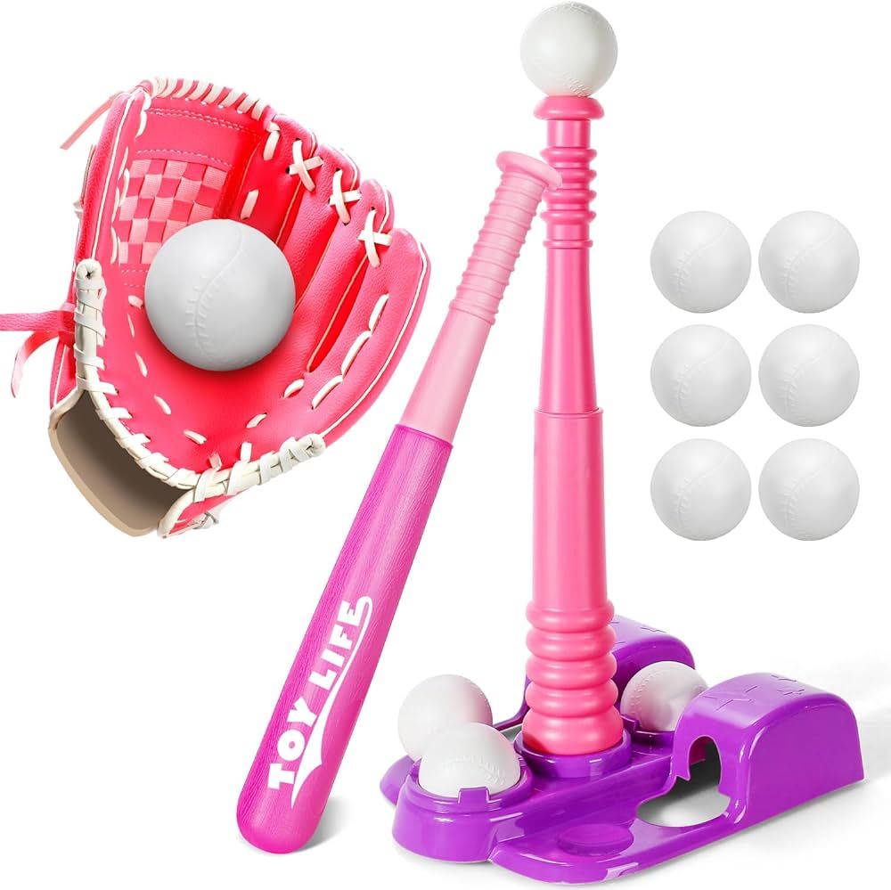 TOY Life Tball Set for Kids 3-5 T Ball Toddler Baseball Set Girls T Ball Sets for Kids 5-8 Tball ... | Amazon (US)