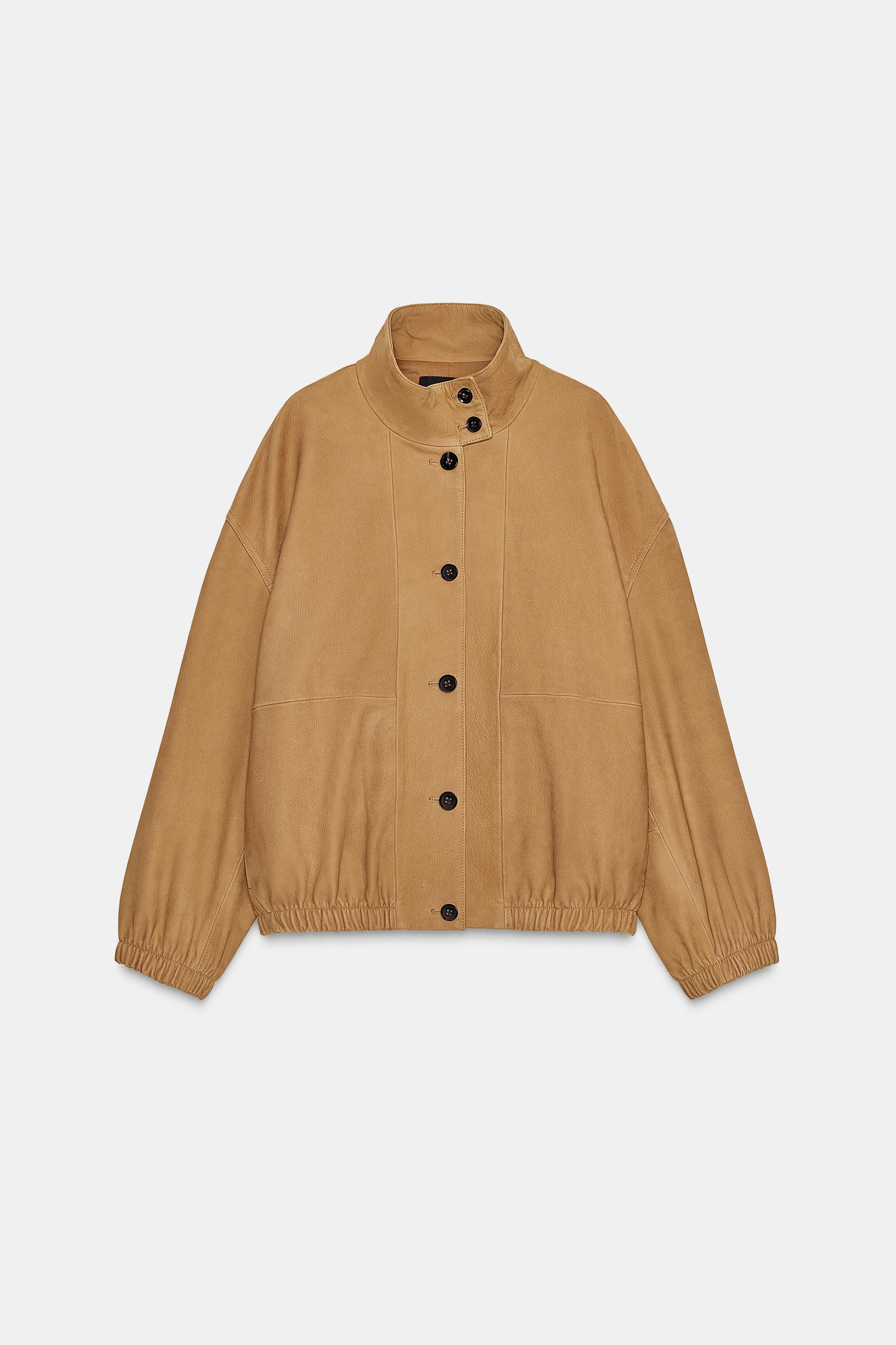 LEATHER BOMBER JACKET ZW COLLECTION LIMITED EDITION | Zara UK