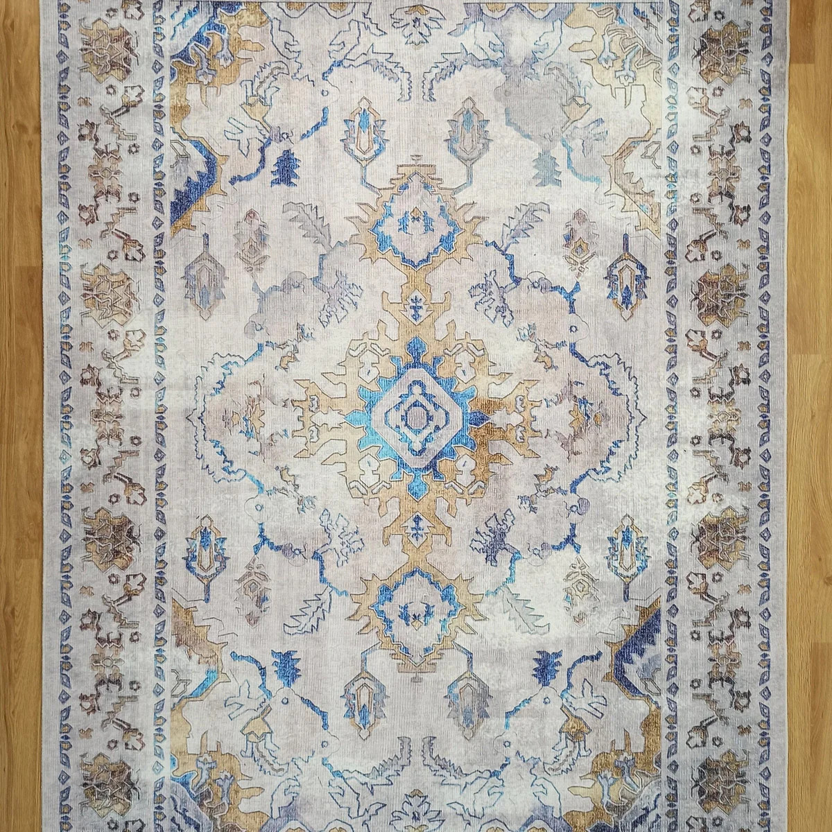 Rala Rug Turkish Oushak Faded Beige Rug | Fame Rugs