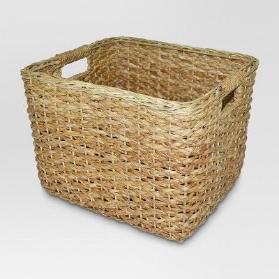 Seagrass Rectangular Wicker Basket Large - Threshold™ | Target