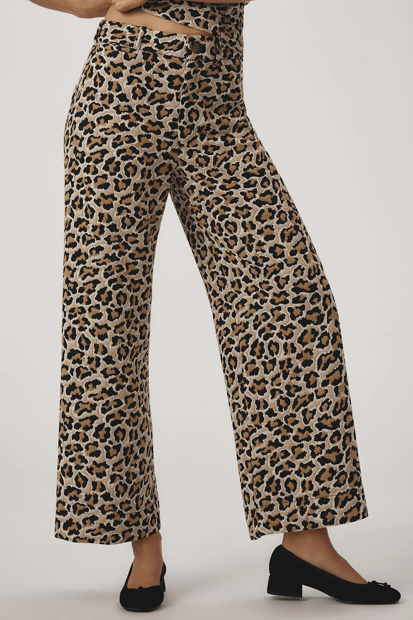 The Ettie High-Rise Crop Wide-Leg Pants by Maeve: Knit Edition | Anthropologie (US)