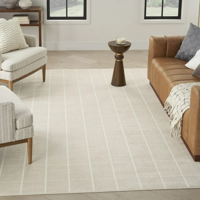 Nourison Serenity Home Geometric Ivory 9' x 12' Area Rug (9x12) | Walmart (US)