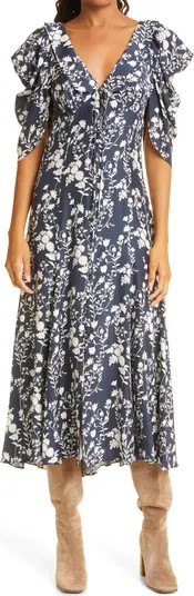 Button Front Silk Dress | Nordstrom