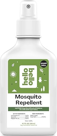 Hello Bello Mosquito Repellent Spritz, Made with Lemongrass and Peppermint Oils, 6.7oz Bottle | Amazon (US)