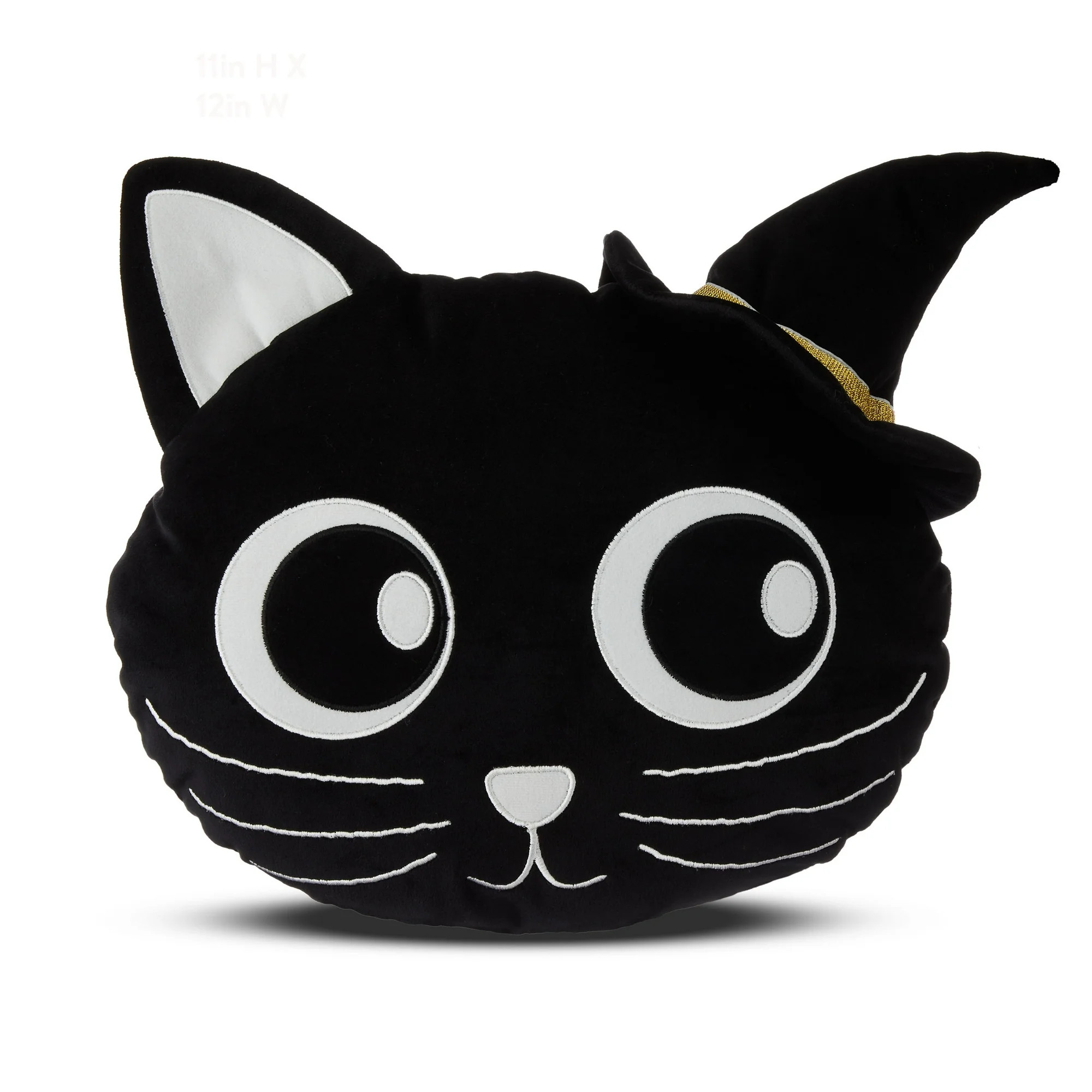 Halloween Black & White Cat Decorative Pillow, 12.5 in, by Way To Celebrate | Walmart (US)
