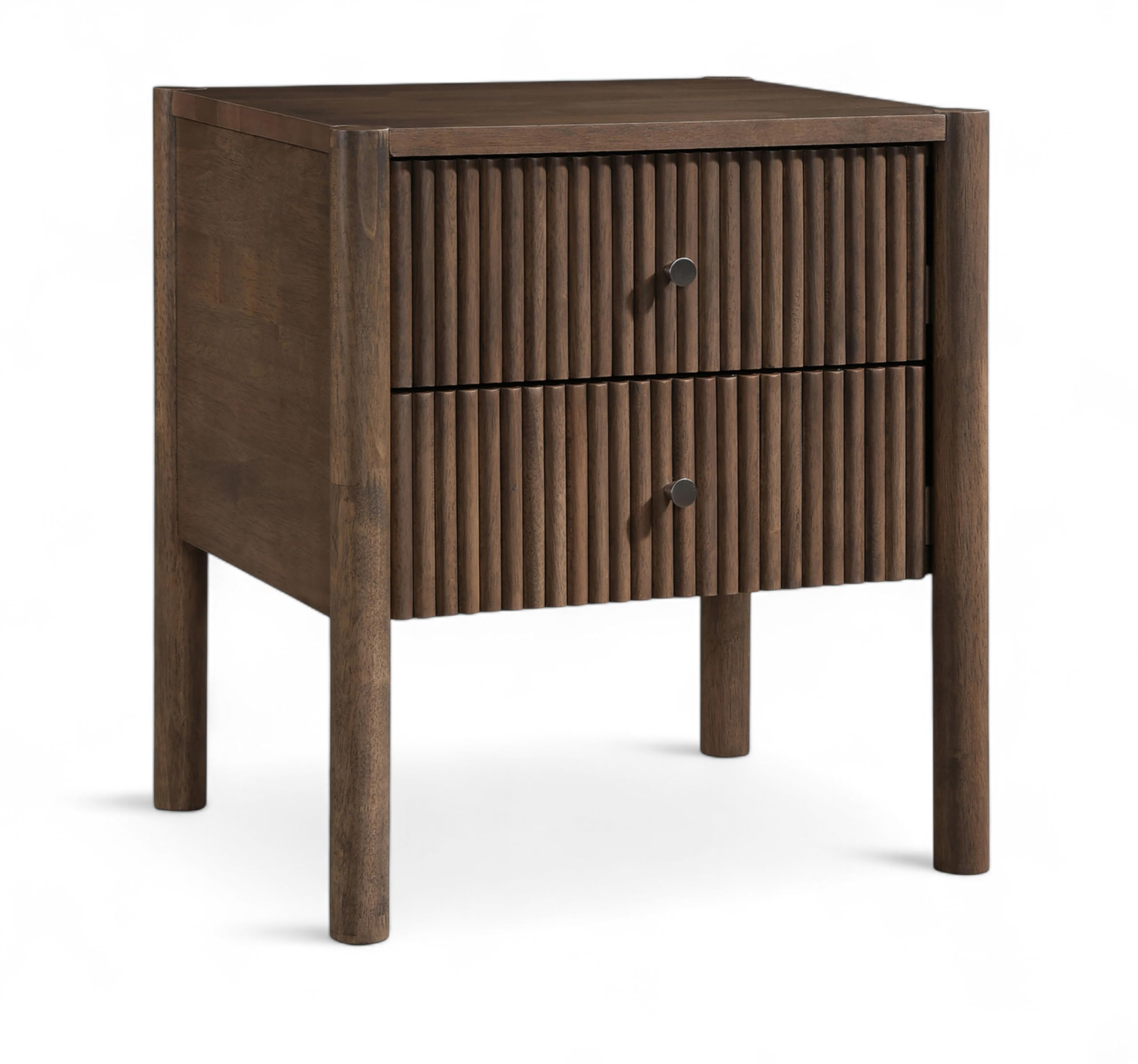Meridian Furniture Kivo Walnut Solid Wood Nightstand | Amazon (US)