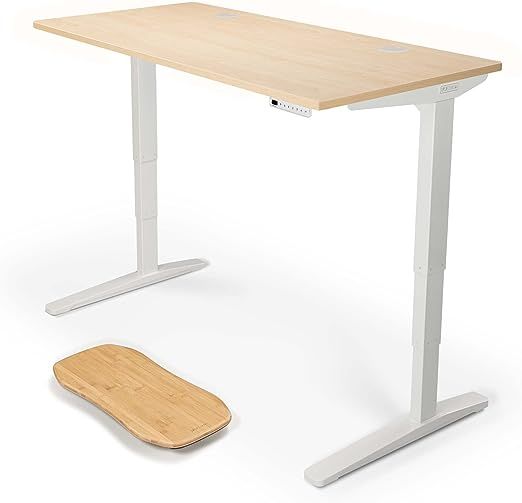 UPLIFT Desk Maple Laminate (60 x 30 inch) Standing Desk 2-Leg V2 Adjustable Stand Up C-Frame (Whi... | Amazon (US)