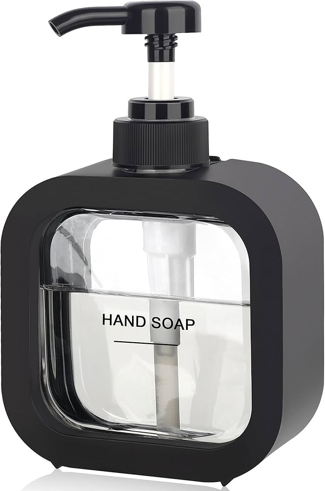 Hand Soap Dispenser Bathroom, Modern Dish Soap Dispenser for Kitchen Sink, Small Plastic Soap Dis... | Amazon (US)