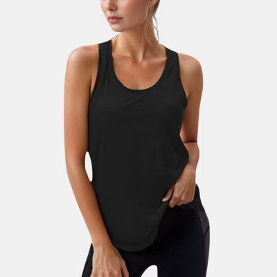 Anna-Kaci Active Women's Sleeveless Scoop Neck Workout Tank Top for Active and Casual Wear - X Large, Black | Target