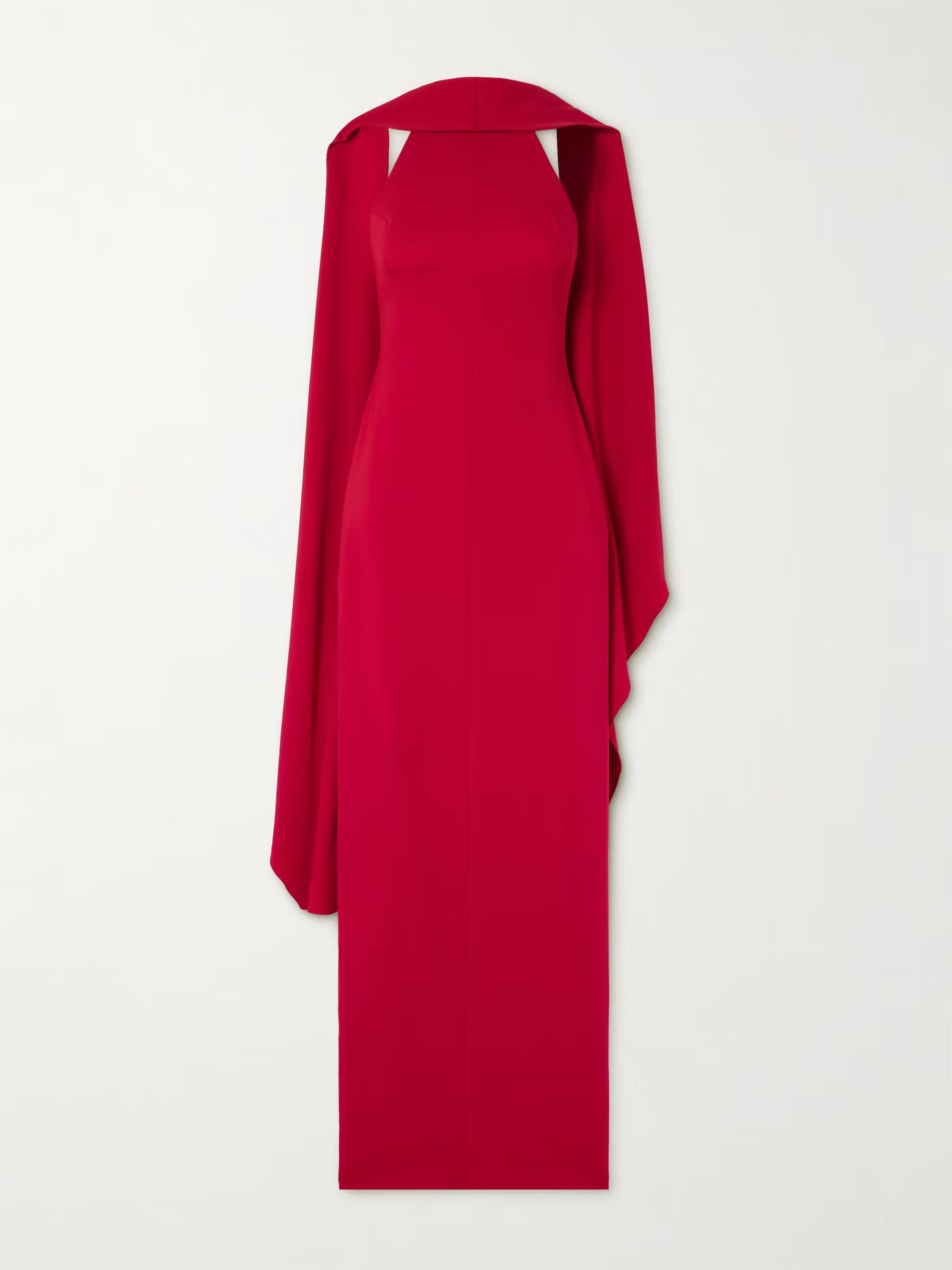 Emerson draped open-back crepe halterneck gown | NET-A-PORTER (US)