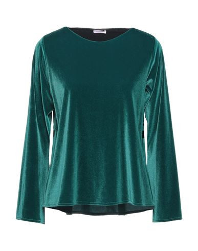 Rossopuro Woman Top Emerald green Size M Polyester, Elastane | YOOX (US)