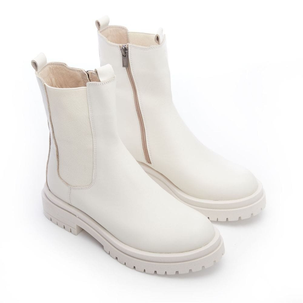 B.Wolfie White Leather | Moda in Pelle UK
