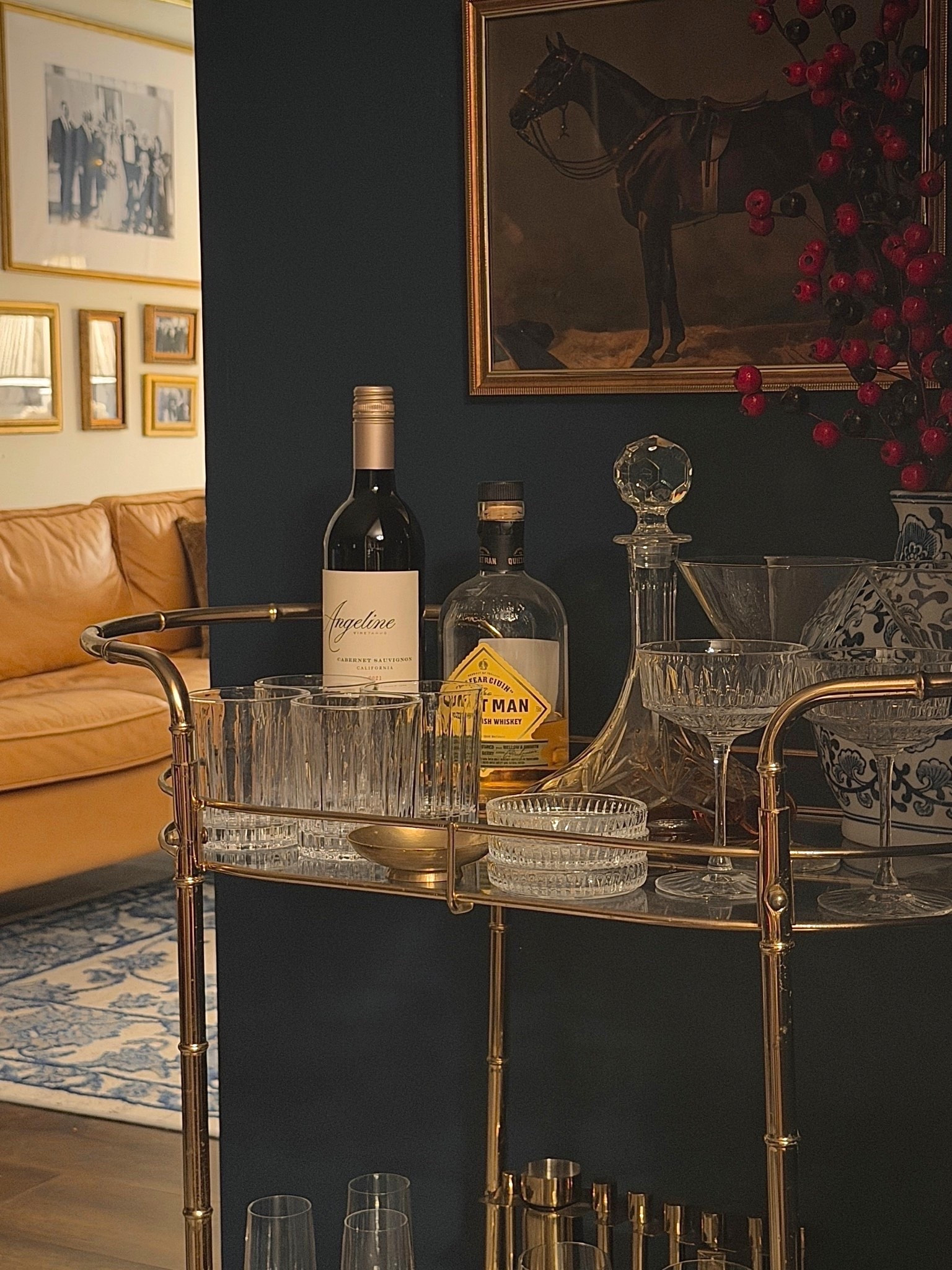 Classic bar cart styling with brass, crystal, and timeless equestrian details. Inspired by traditional interiors and refined entertaining spaces.

Save for classic home decor and elevated living inspiration.

#liketkit 
#ClassicHomeDecor #TimelessInteriors 
#TraditionalHome #MaeveAndJames

Follow my LTK @Maeve&James on the @shop.LTK app to view this post and shop this look!

#LTKHome