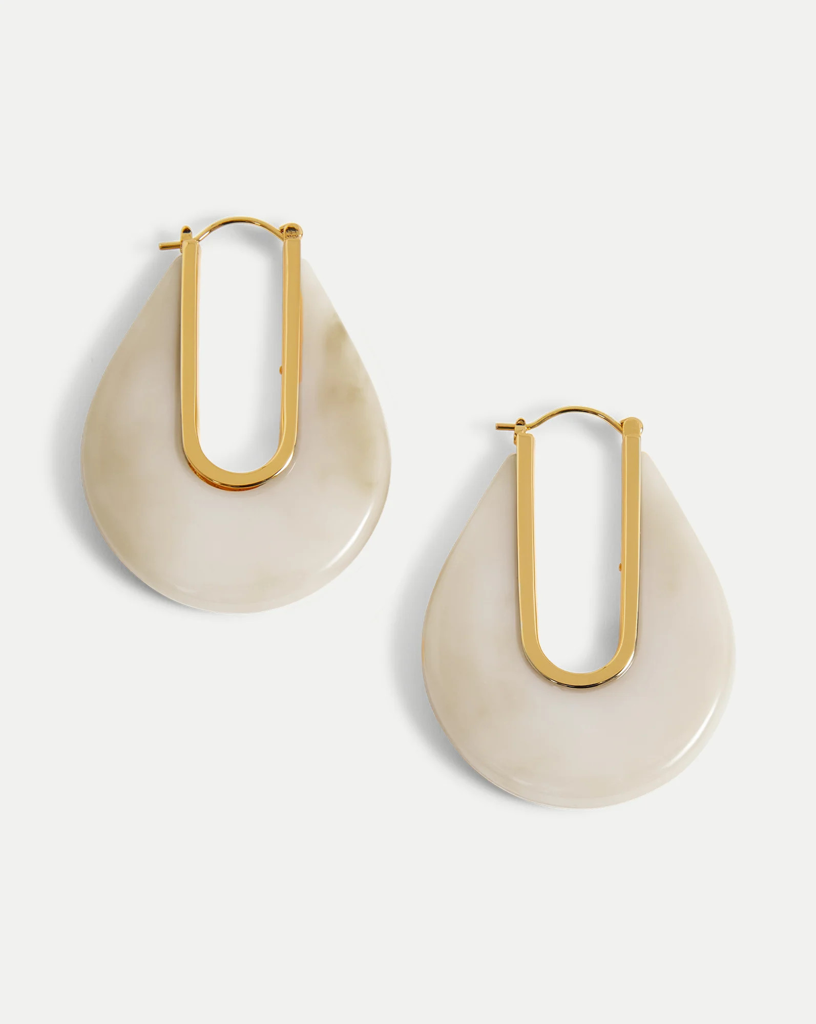 Resin Drop Hoop Earring | Veronica Beard